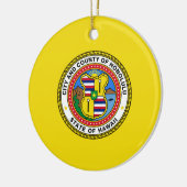 ホノルル国旗（ハワイ） セラミックオーナメント (左)