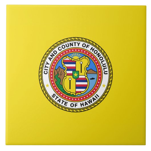 ホノルル国旗（ハワイ） タイル (正面)