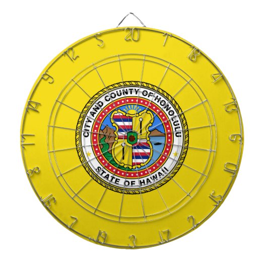 ホノルル国旗(ハワイ) ダーツボード (正面)
