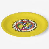 ホノルル国旗(ハワイ) ペーパープレート (アングル)