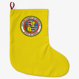 ホノルル国旗（ハワイ） ラージクリスマスストッキング