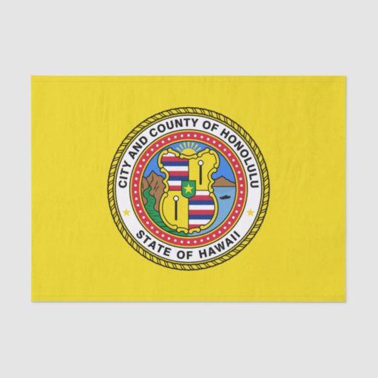 ホノルル国旗（ハワイ） 薄葉紙 (正面)