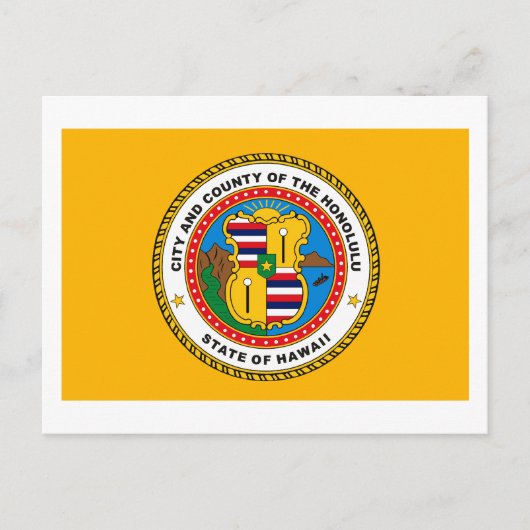 ホノルル国旗 ポストカード (正面)