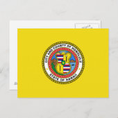 ホノルル市旗、ハワイはがき ポストカード (正面/裏面)