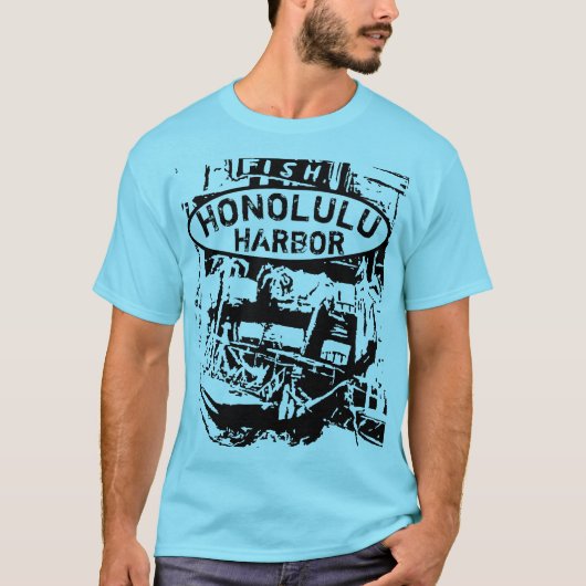 ホノルル港の魚 Tシャツ (正面)