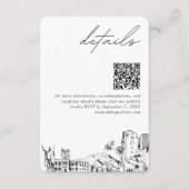 ホノルル結婚のモダン詳細QRコード エンクロージャーカード (正面)