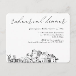 ホノルル結婚のリハエレガントーサルディナー エンクロージャーカード