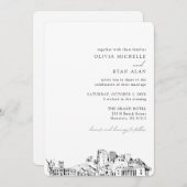 ホノルル結婚ズエレガントスカイライン招待状 招待状 (正面/裏面)