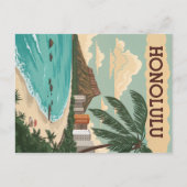 ホノルル:ダイヤモンドヘッドビーチ楽園 ポストカード (正面)