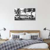 ホノルル、ハワイ連邦ビルのビューとポスト2 キャンバスプリント (インサイチュ (寝室))