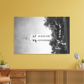 ホノルル，ハワイ – アロハタワー写真 キャンバスプリント (インサイチュ (リビング))