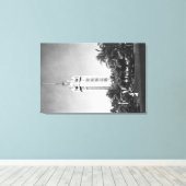 ホノルル，ハワイ – アロハタワー写真 キャンバスプリント (インサイチュ (ウッドフロア))