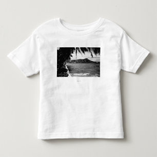 ホノルル、ハワイ-ダイヤモンドの頭部の眺め トドラーTシャツ