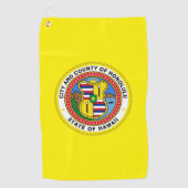 ホノルル（ハワイ）州旗 ゴルフタオル (正面)