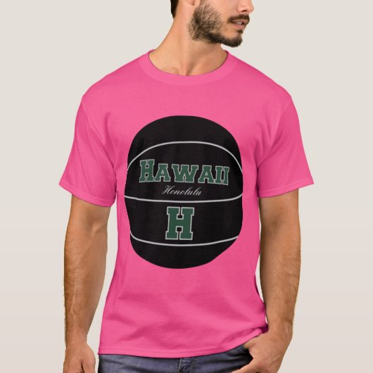 ホノルル ハワイ HI バスケットボール Tシャツ (正面)