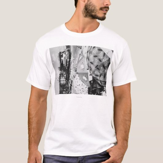 ホノルル、ハワイ- Waikikiのビーチの眺め Tシャツ (正面)