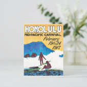 ホノルル、ミッドパシフィックのカーニバル、ヴィンテージ旅行 ポストカード (スタンド正面)