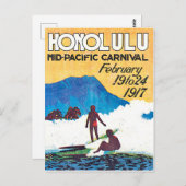 ホノルル、ミッドパシフィックのカーニバル、ヴィンテージ旅行 ポストカード (正面/裏面)