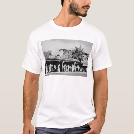 ホノルル、HA -ホノルルの眺め Tシャツ (正面)