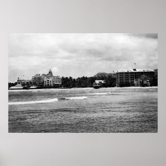 ホノルル, HA – モアナの景色と王室のハワイアン ポスター (正面)