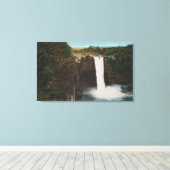 ホノルル, HI – レインボー滝の表示 キャンバスプリント (インサイチュ (ウッドフロア))