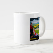 ホノレレバンヴィンテージポスターヨーロッパ ジャンボコーヒーマグカップ (正面右)