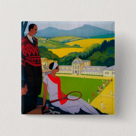 ホノーレベインヴィンテージポスターヨーロッパ 缶バッジ (正面)