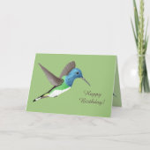 ホバリングJacobin Hummingbird – 誕生日。 カード (正面)