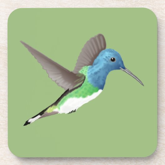 ホバリングJacobin Hummingbird – 透明。 コースター (正面)