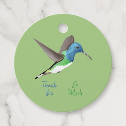 ホバリングJacobin Hummingbird – 透明。 フェイバータグ (正面)