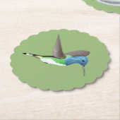 ホバリングJacobin Hummingbird – 透明。 ペーパーコースター (アングル)