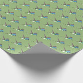 ホバリングJacobin Hummingbird – 透明。 ラッピングペーパー (角)