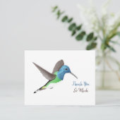 ホバリングJacobin Hummingbird – 透明。感謝してい サンキューカード (スタンド正面)