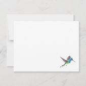 ホバリングJacobin Hummingbird – 透明。感謝してい サンキューカード (裏面)