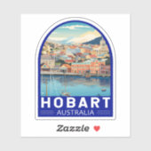 ホバートオーストラリアトラベルアートヴィンテージ シール (シート)