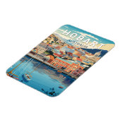 ホバートオーストラリアトラベルアートヴィンテージ マグネット (左側)