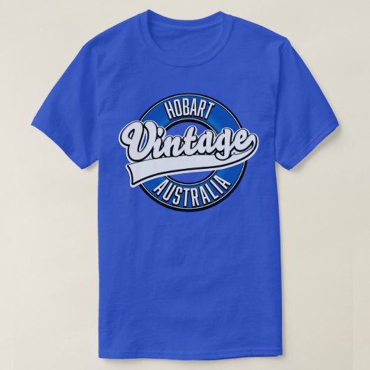 ホバートオーストラリアヴィンテージスタイル Tシャツ (デザイン正面)