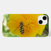 ホバーフライとカリフォルニアポピー Case-Mate iPhoneケース (裏面 (横))