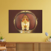 ホバーフライの頭と複眼 キャンバスプリント (インサイチュ (リビング))