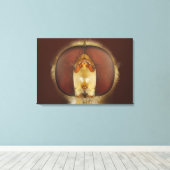 ホバーフライの頭と複眼 キャンバスプリント (インサイチュ (ウッドフロア))