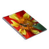 ホバーフライをオレンジとイエローダリアで ノートブック (右側)