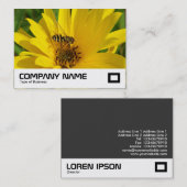 ホバーフライを黄色い菊に 名刺 (正面/裏面)