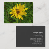 ホバーフライを黄色い菊に 名刺 (正面/裏面)