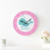 ホパーソナライズされたエールーム用の子供部屋時計 ラージ壁時計 (ホーム)