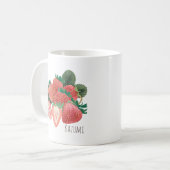 ホパーソナライズされたオポノ&ストロベリー コーヒーマグカップ (正面左)