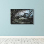 ホビットはSMAUG™コンセプトアート3の荒廃 キャンバスプリント (インサイチュ (ウッドフロア))