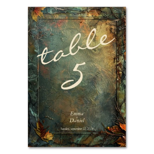 ホビトンヘヴン結婚ズ テーブルナンバー (正面)