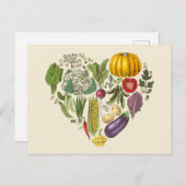 ホビーガーデンベジタブル栽培ハート ポストカード (正面/裏面)