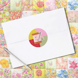 ホビーキルト糸ニードルピンラウンドステッカー ラウンドシール