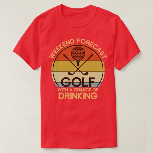 ホビーゴルファーおもしろいギフト飲みゴルフ Tシャツ (デザイン正面)